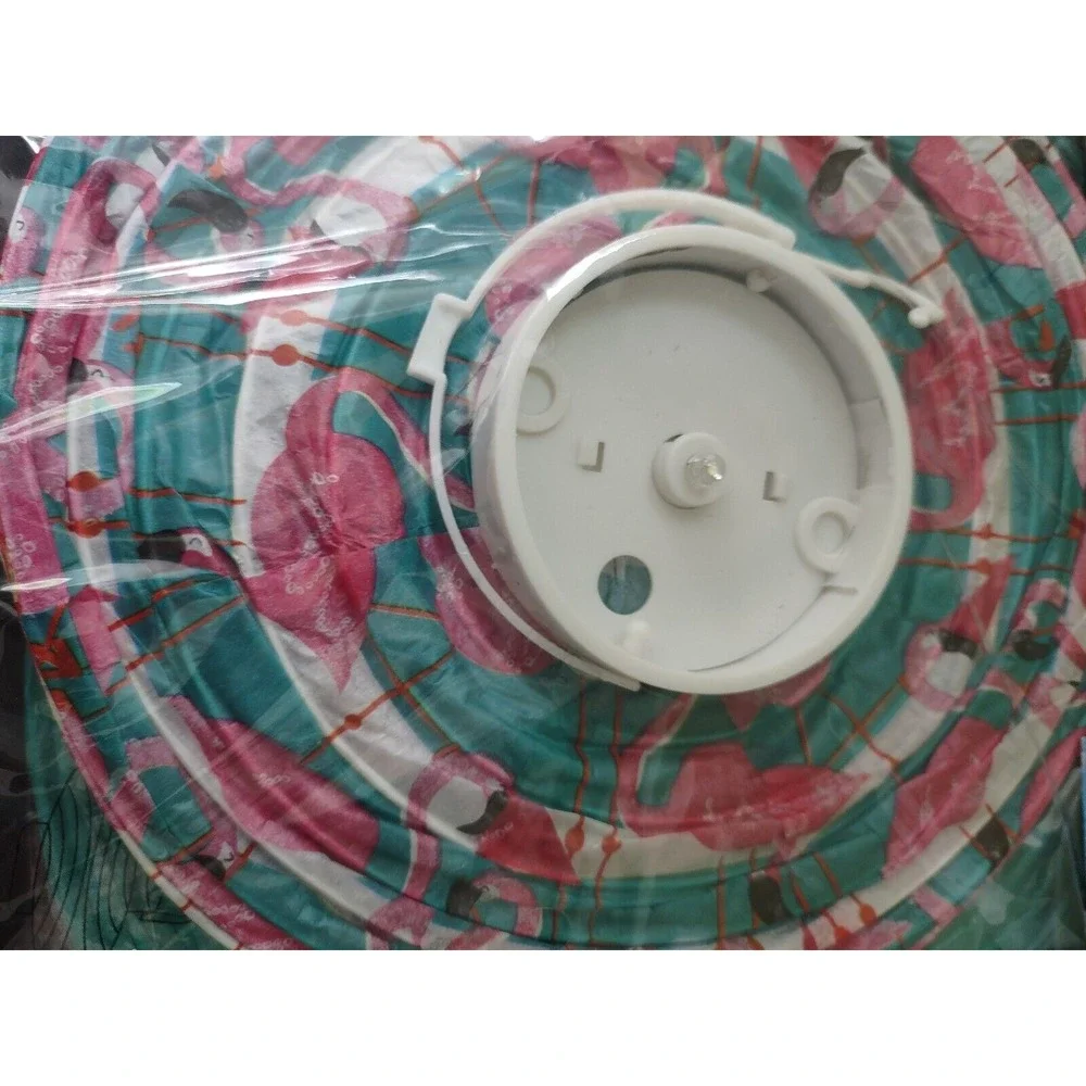 PARTY Decorations‎ 4Paper Lanterns. 1 Flamingo, 1 Stripe, & 2 Dark Teal. 8 X8